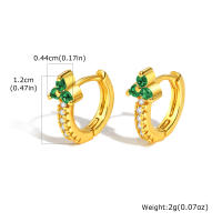 Vnox Bông tai thép không gỉ tinh tế với đá quý màu hồng điểm nhấn kim cương sáng bóng phụ kiện thời trang của phụ nữ