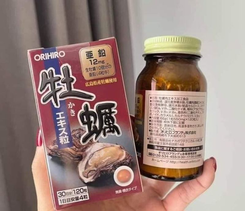 Viên uống tinh chất hàu tươi Orihiro tăng cường chức năng sinh lý nam giới - 120 viên nhập khẩu