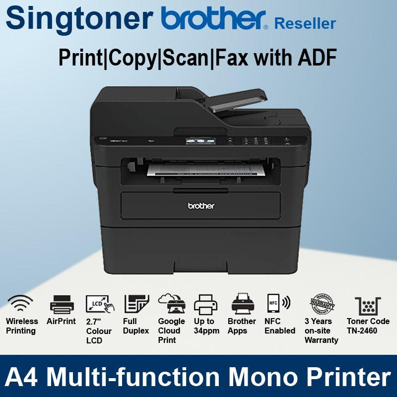 [Local Warranty] Brother MFC-L2750DW 4-in-1 Mono Laser Multi-Function Centre with Automatic 2-sided Printing, NFC Reader and Wireless Networking Laser Printer MFC L2750DW L2750 MFC-L2750 Singapore