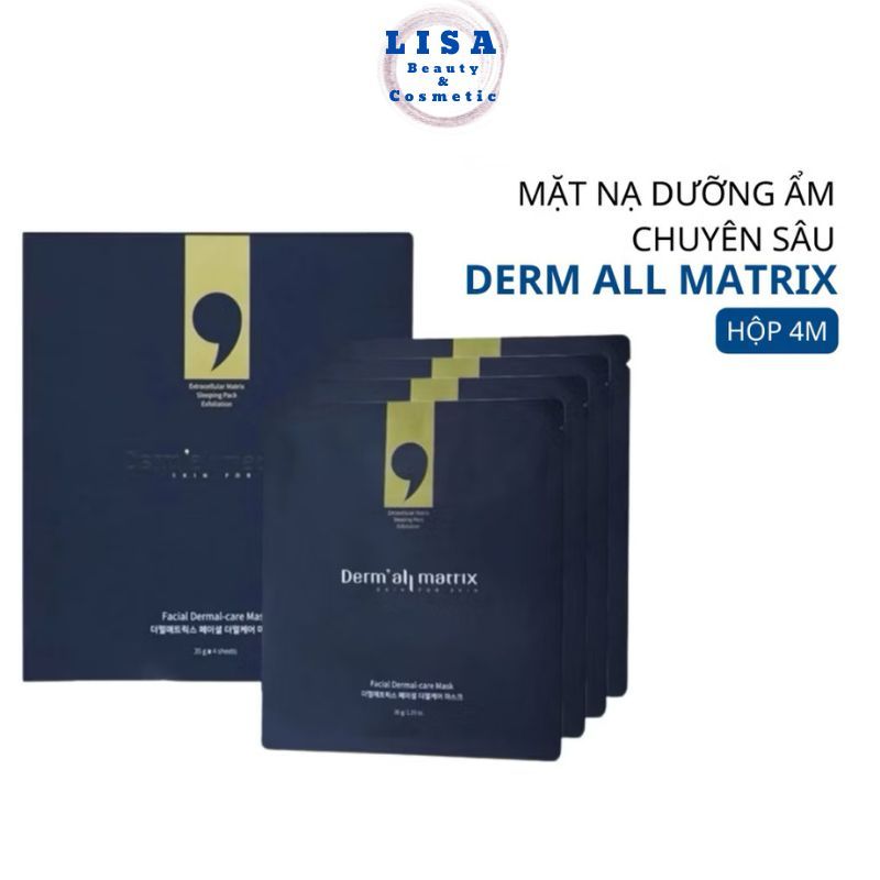 Mặt Nạ Trắng Da Cao Cấp, Nâng Cơ Mặt Derm-all Matrix Facial Dermal Care Mask Hàn Quốc.