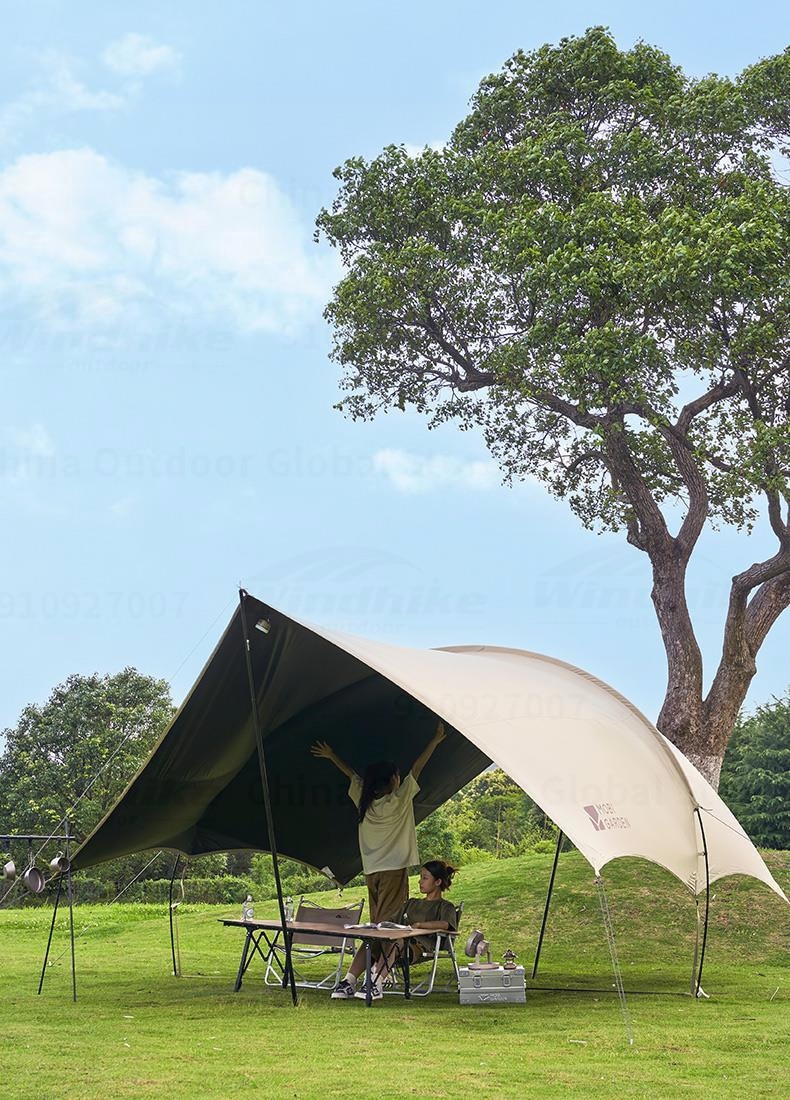 MOBI GARDEN Outdoor Camping Picnic Tent Anti-vinyl Canopy Rain Anti-ultraviolet 50+ Large-size Tunnel-type Oxford View D250 · v49