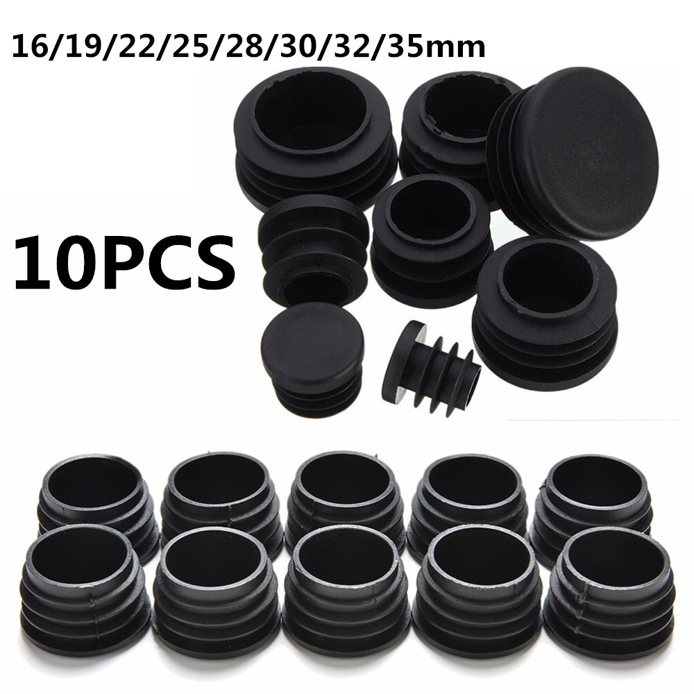 MIAOJI 10 chiếc Nhựa Nhà Cái ghế Nắp kết thúc trống Đâm sầm vào Nắp lỗ Bảo vệ sàn Chân cắm đồ nội thất Chèn ống