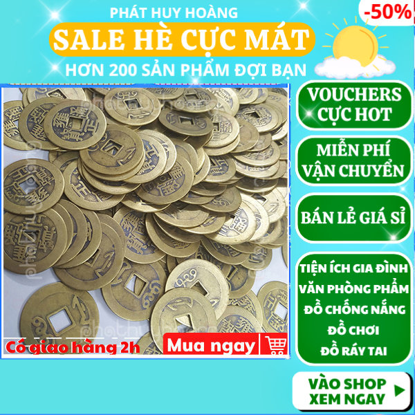Combo 5 - 10 - 20 đồng xu cổ phong thủy may mắn ( CHỌN SỐ LƯỢNG )  ✓ đồng xu may mắn ✓ đồng tiền may mắn ✓ đồng tiền phong thủy ✓ đồng xu cổ phong thủy ✓ vật phẩm phong thủy ✓ Phát Huy Hoàng