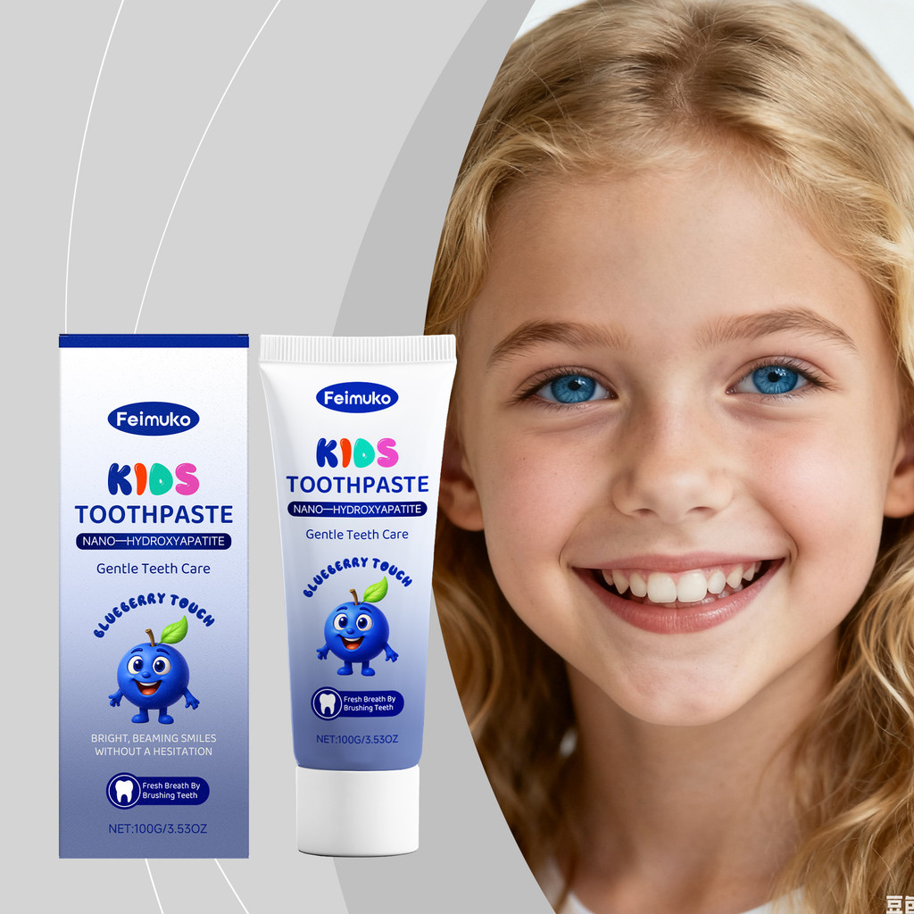 Kem đánh răng trẻ em không chứa Fluoride 100g-an toàn-nuốt nhẹ nhàng để bảo vệ men răng & hơi thở tươi mát hàng ngày