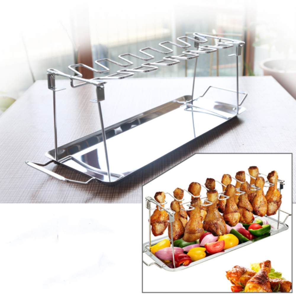 Gấp chân gà nướng giá với khay Khay nướng gà Giá Nướng khay giá Nướng Thịt BBQ nướng đồ dùng
