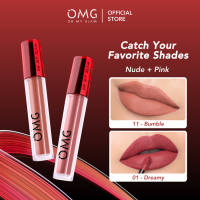 OMG OH MY GLAM Matte Kiss Lip Cream Bold Coffee Ombre - 12 Scarlet & 13 Latte