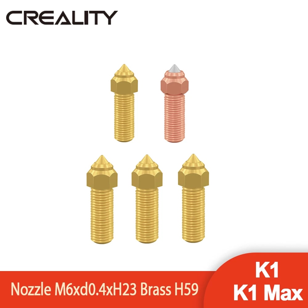 CREALITY Nozzle Kit For Creality K1 K1 Max 0.4 Mm Hardened Steel Brass