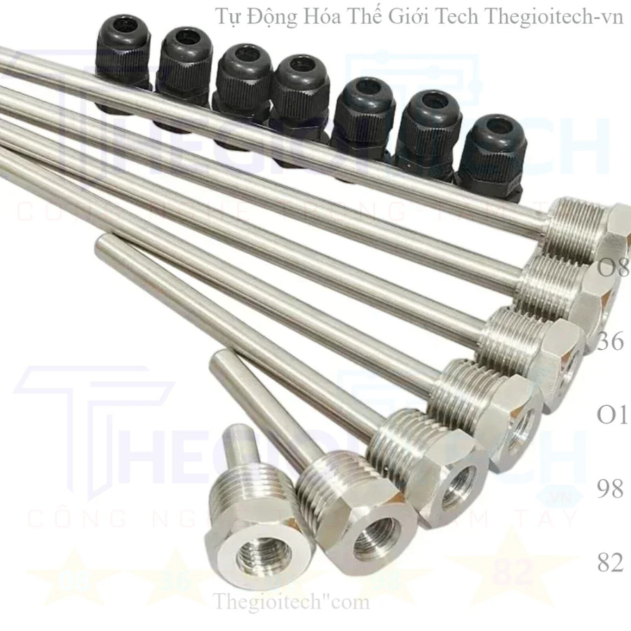 Đầu bảo vệ cảm biến nhiệt độ 30-200mm thermowell INOX 304 thép không gỉ lắp REN 1/2 " BSP (g) DN15 nhanh chóng phù hợp - INOX 304 - 150mm