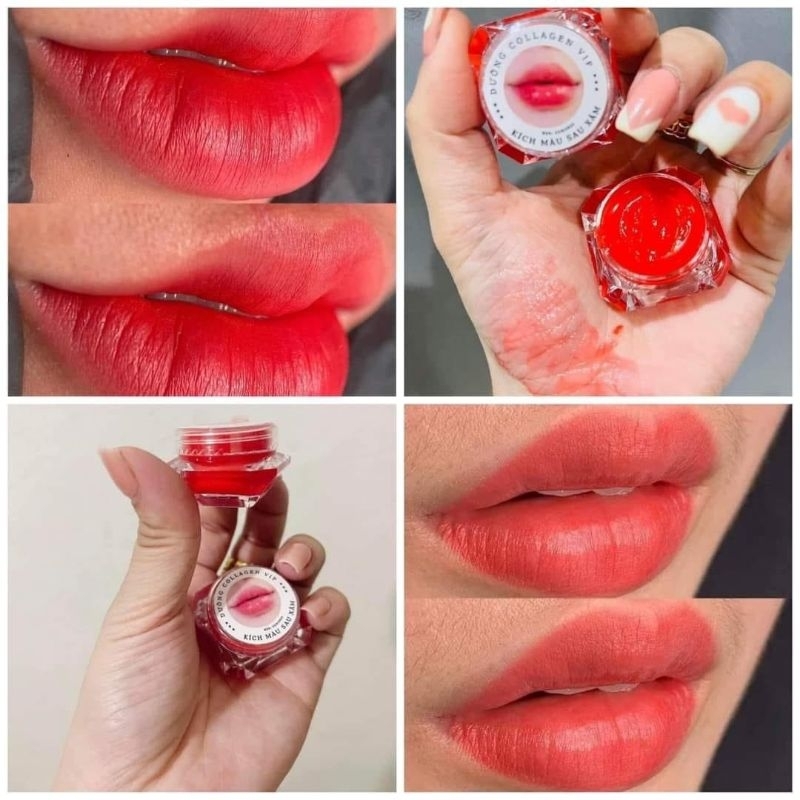 Dưỡng môi - dưỡng kích màu môi sau xăm collagen Vip