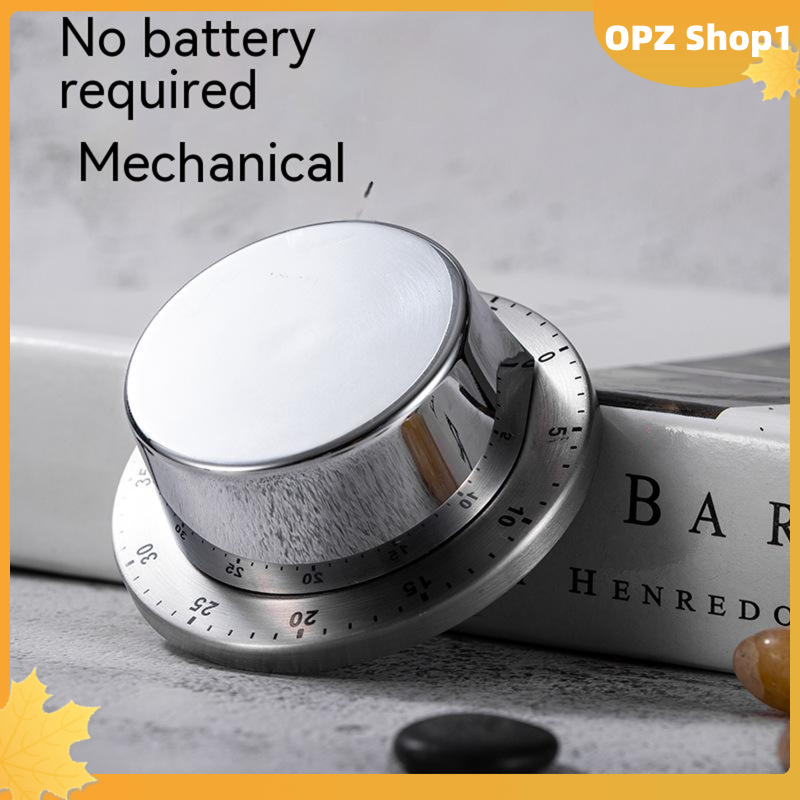 【Opz✨】 Đồng hồ hẹn giờ cơ bếp nướng bằng thép không gỉ nhắc nhở học đồng hồ báo thức quản lý thời gian cho việc học làm bánh