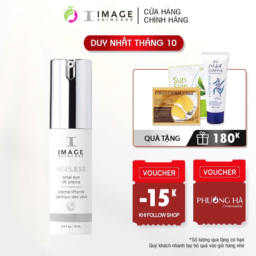 Kem dưỡng vùng mắt trẻ hoá và làm mờ nếp nhăn IMAGE Skincare Ageless Total Eye Lift Creme 15ml