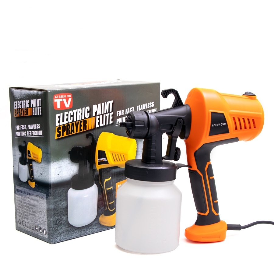 Máy phun sơn điện Dụng cụ phun Máy phun sơn điện Súng phun cầm tay công suất cao phun sơn công cụ 950ML máy phun sơn 500W Orange súng phun sơn mô hình cổ điển