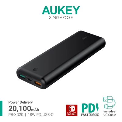 Aukey PB-XD20 20100mAh Power Delivery 2.0 USB C Power Bank With Quick Charge 3.0