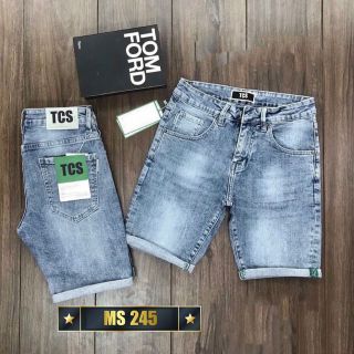 Quần jean lửng, quần short nam, màu xanh, co giãn thoải mái, thiết kế dày dặn chuẩn form Hàn Quốc ARY HOUSE A95 thumbnail