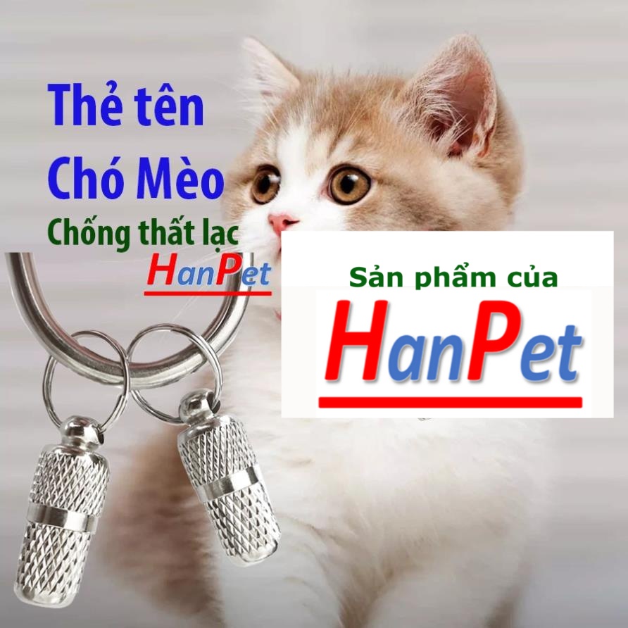 Thẻ tên thú cưng đeo cổ chống thất lạc chó mèo