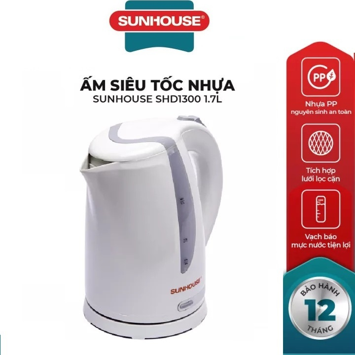 Ấm siêu tốc, bình đun siêu tốc sunhouse shd1300
