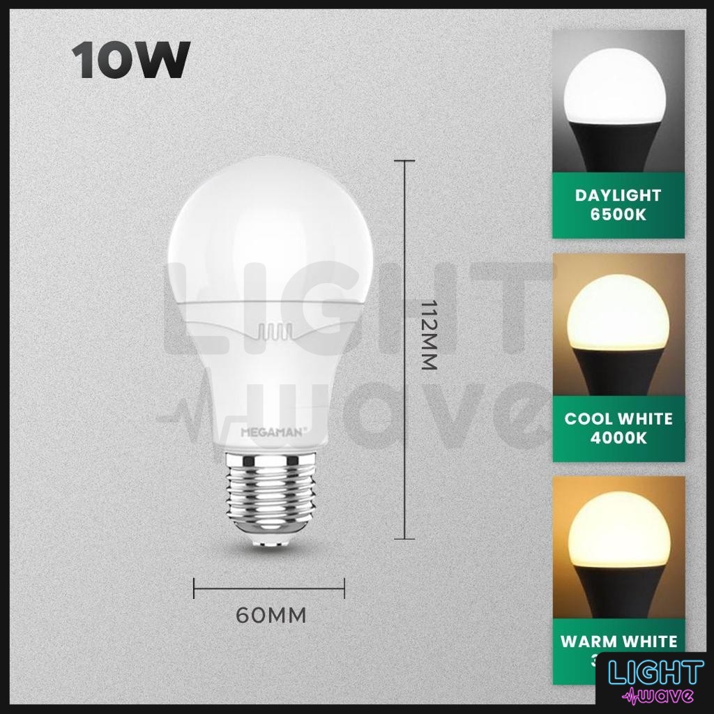[SIRIM] MEGAMAN 3W/5W/7W/10W/12W/15W E27 CLASSIC LED LIGHT BULB