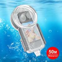 สำหรับ Insta360 X5 PULUZ 50เมตรกันน้ำปิดผนึกเคสดำน้ำรุ่นเยาวชน (ใส)