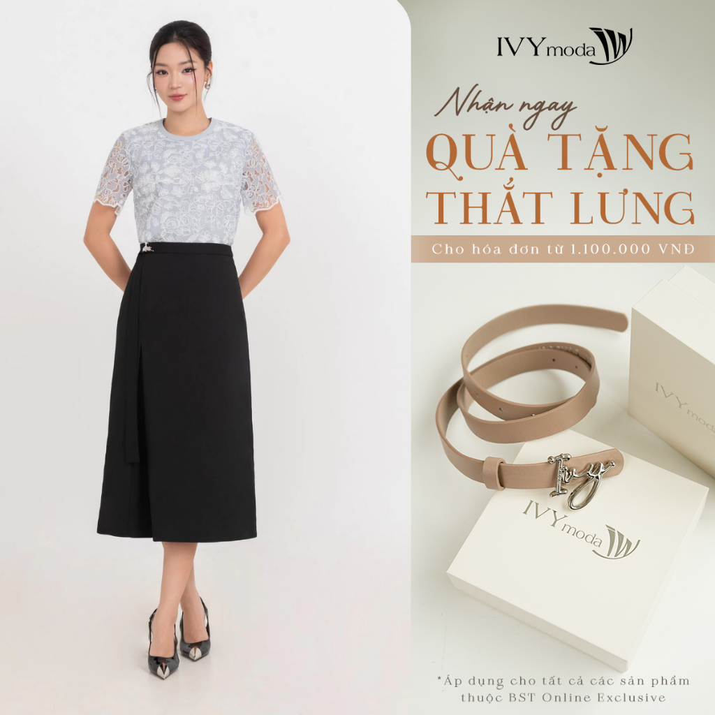 Ivy Moda A-Line Office Skirt, Elegant Women's Skirt Ms 31t0335