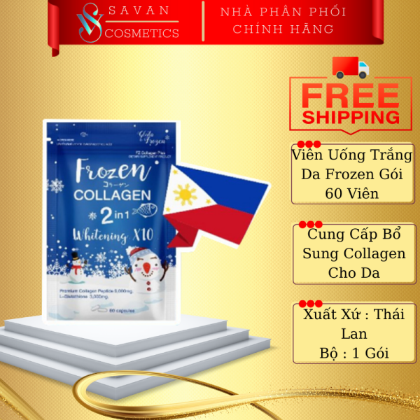 Viên uống trắng da giảm mụn Frozen Collagen 2 in 1 Whitening X10 Thái Lan / viên uống đẹp da thái lan cao cấp