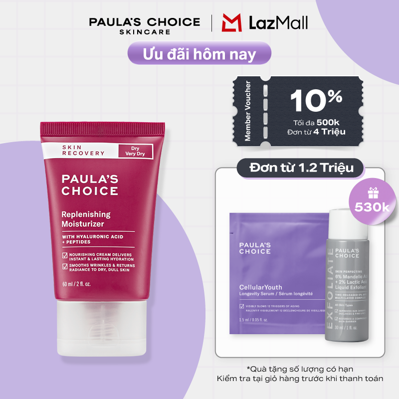 Kem dưỡng ẩm phục hồi nhanh chóng cho da khô Paula’s Choice Skin Recovery Replenishing Moisturer 60 ml 1860