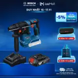 Máy Khoan Búa Pin Bosch GBH 18V-18 (SOLO) + Pin GBA 2.0Ah / Bộ Sạc GAL 18V-20 (MỚI)