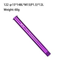 ZTTO MTB Road Bike Thru Axle Shaft Front Rear TA Skewers 12mm 15mm Bicycle Wheel Axis Hub X-12 Shaft 15x100 12x142 12x100 12x148 15x110 Purple Color