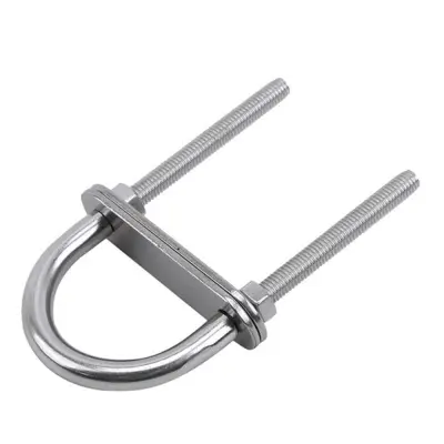 DFHJDO Marine Boat Reliable Metal U-bolt Yacht accessories Boat Hardware U-bolt 304 Stainless Steel Bow Stern Eye Rope Rigging Screw with Nut Screw Pads