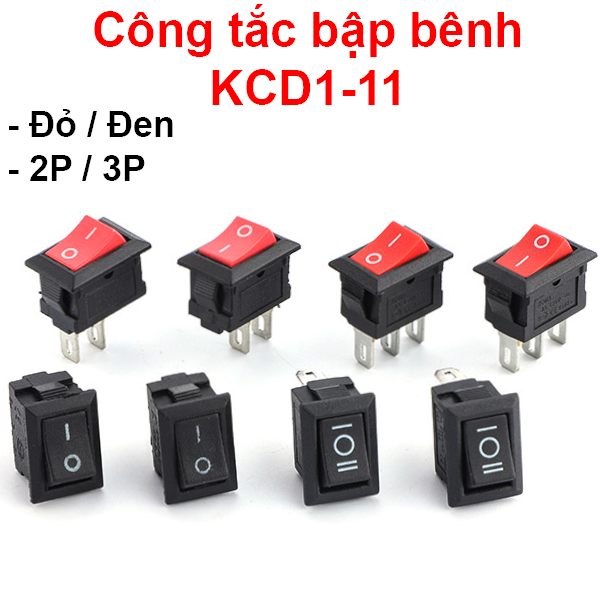 Công tắc bập bênh kdc1-11 3a-250v 10x15mm