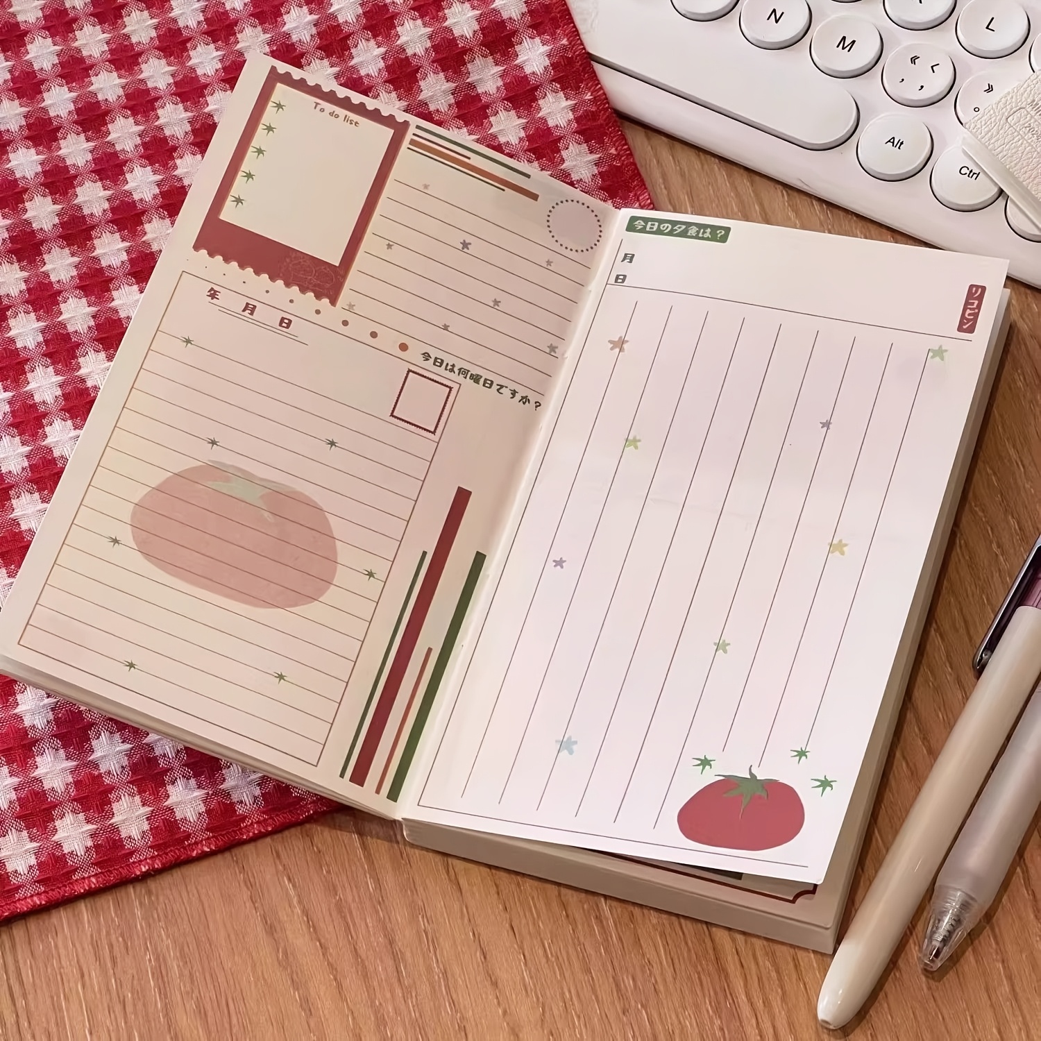 Korean Tomato Red Polka Dot Hardcover Notebook Thick Color Pages Cute Girly Journal Portable Student Diary Creative Stationery SDFF