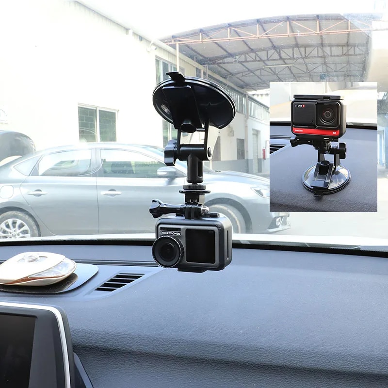 【Limited stock】 11/10/9/8/7/6/5 Suction Cup Camera Mobile Phone Car Stand Glass Car Base Osmo Action3 2 Mount One R Accessory