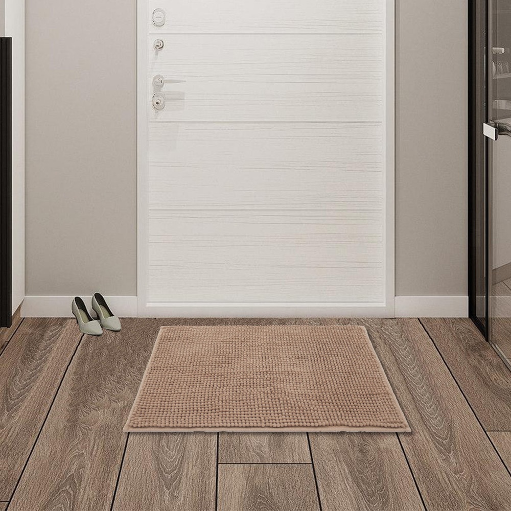 Global House COZY พรมเช็ดเท้าขนนุ่ม รุ่น MIKA04 ขนาด 40×60×1.1ซม. สีกากี รับประกันของเเท้ ราคา 107 บาท*ส่งฟรี