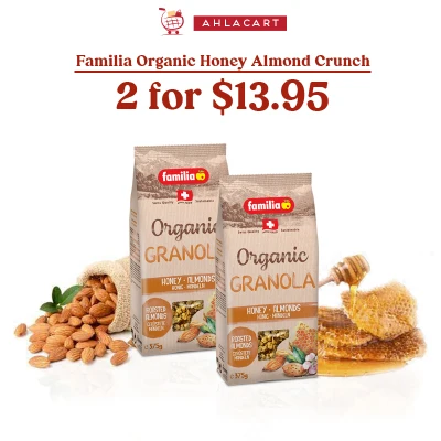 Familia Org Honey Almond Crunch 2x375g - 2 for $13.95