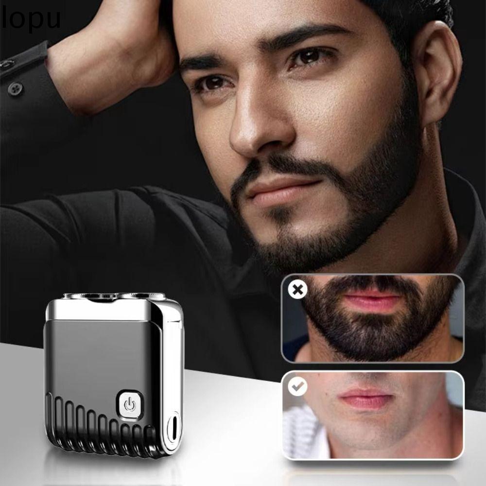 LOPU Động cơ mạnh mẽ Máy cạo râu điện mini Màn hình LCD Đầu đôi Dao cạo xoay bỏ túi Thân thiện với da Tay cầm thoải mái Dụng cụ tẩy lông Sử dụng khi đi du lịch