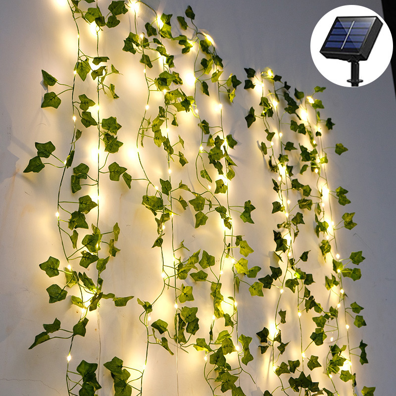 【Worth-Buy】 Fairy Lights 10m 100led Solar Lights Maple Leaf Waterproof Outdoor Garland 5m 50 Led Solar Lamp For Garden Decoration