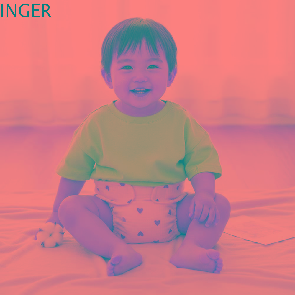 INGER Thân thiện với môi trường Quần tập cho bé Chống thấm nước Bông nguyên chất Quần short cho trẻ sơ sinh Dễ thương Có thể giặt Tã vải cho bé Trẻ sơ sinh