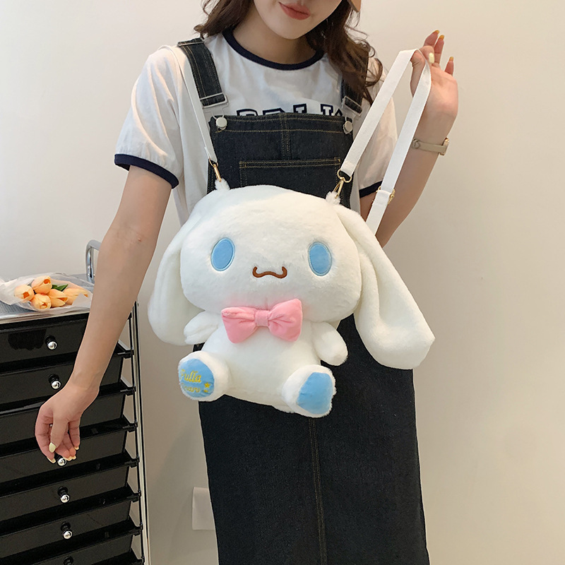 YA ZHOU LONG Plush cartoon backpack girl's cute single shoulder crossbody bag
