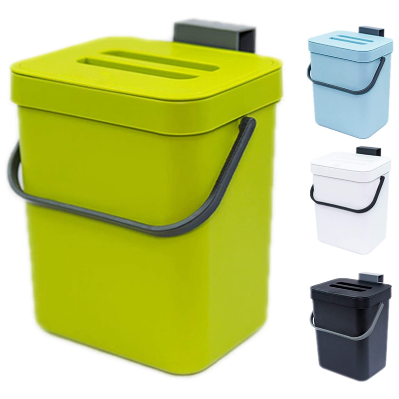 Kitchen Compost Bin for Countertop or Composting, Ndoor Home Trash Can with Removable Airtight Lid