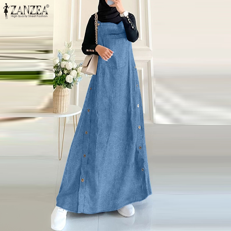 Buy Denim Dress Muslimah Online at a Better Price | Lazada Malaysia