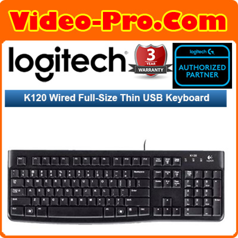 Logitech K120 Wired Full-size Thin USB Keyboard 920-002582 Singapore