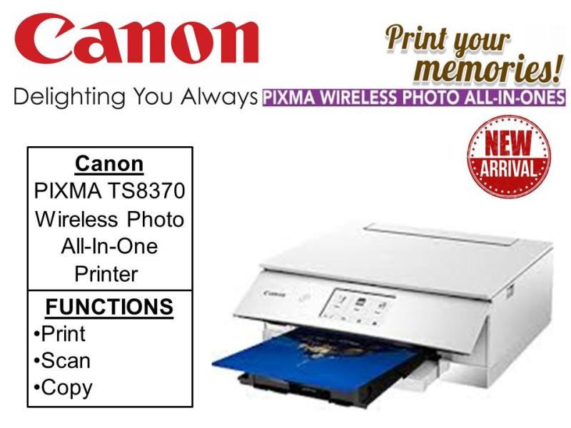 [Singapore warranty] Canon PIXMA TS8370 FREE Gift Prolink Smart USB Charger(pd) + 2 Packs of PP201 3.5 Photo Paper till 8th Nov 2020 (WALK-IN-REDEMPTION by 30th Nov 2020 at Canon Customer Care Centre ) TS8370 8370 Singapore