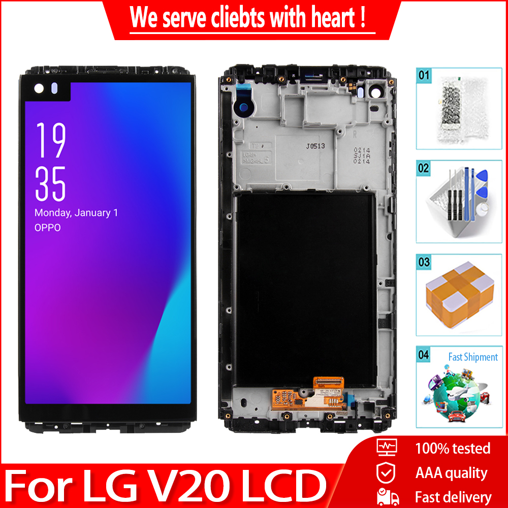 Myxiu 5.7 "cho lg v20 màn hình lcd vs995 vs996 ls997 h910 màn hình cảm ứng lcd bộ phận lắp ráp cho bộ số hóa cho lg v20 lcd với phụ kiện thay thế khung