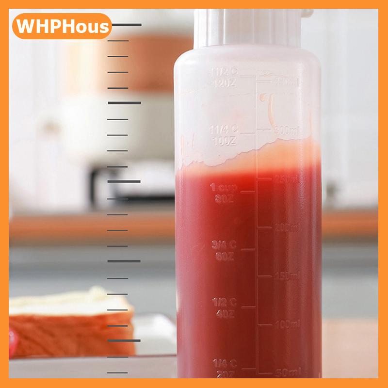 WHPHous 1 chai bóp gia vị 5 lỗ 350 175ml chai bóp mù tạt Tương cà