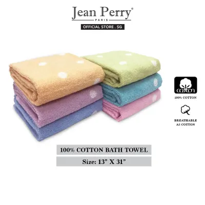 (New Arrival) Jean Perry Osaka Dots 100% Cotton Hand Towel / hand Towel / Bathroom / Gym Towel / Sports Towel / Soft Towel / Bright Color Towel