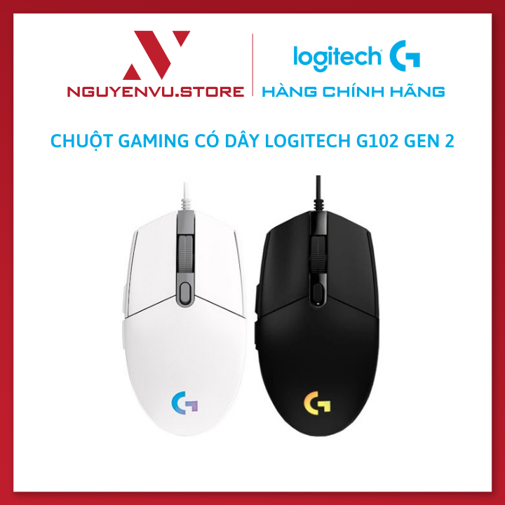 Chuột game có dây Logitech G102 Lightsync - Tùy chỉnh RGB - Hàng Chính Hãng