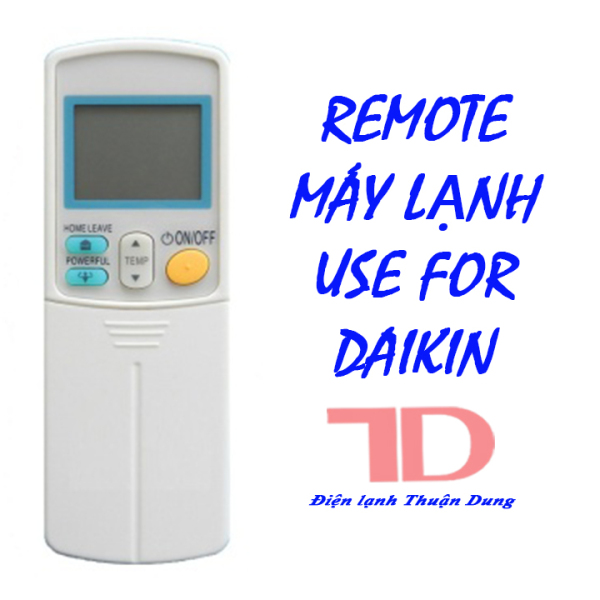 Remote máy lạnh dành cho DAIKIN loại 2 nút viền xanh 1 chiều HOME LEAVES