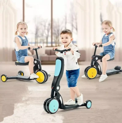 Children scooter 5 in 1 multi function baby balance bike ride on toys and tricycle folding bike children out door toddlers