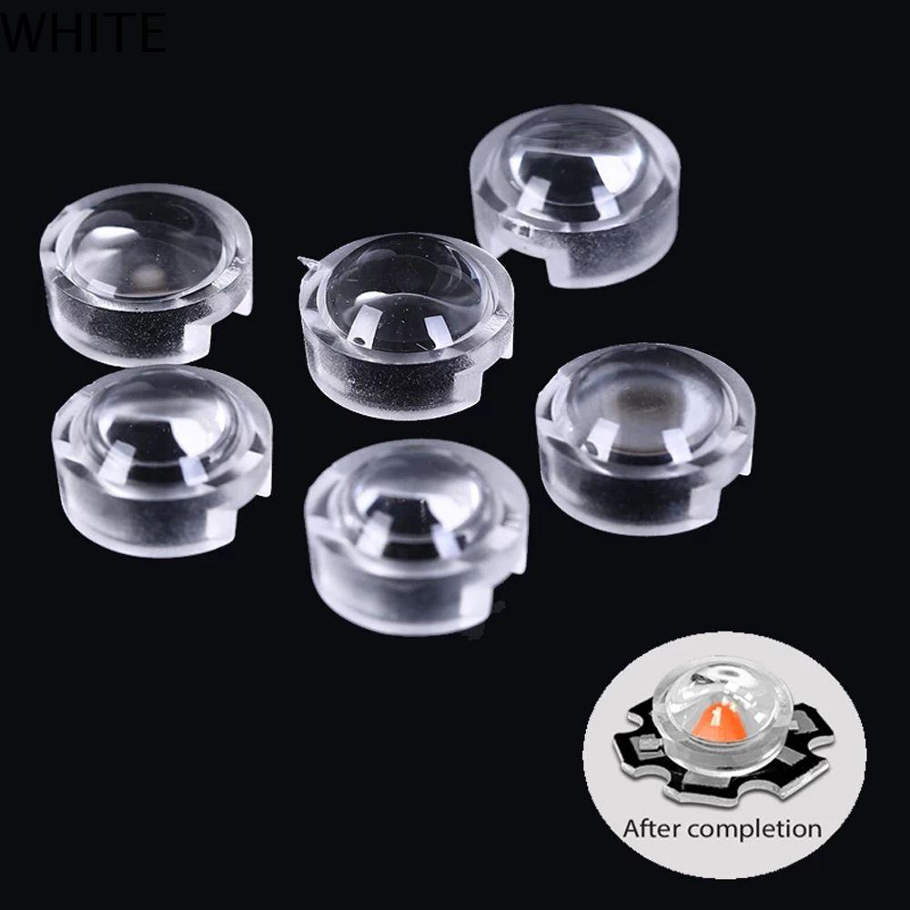 WHITE Đèn tự làm LED PCB Ống kính chuẩn trực Ống kính phản xạ cho IR CCTV Ống kính acrylic lồi Ống kính LED Ống kính mini Ống kính 13mm Ống kính acrylic