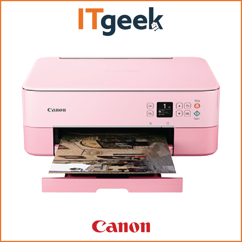 (2HRS DELIVERY) Canon PIXMA TS5370 Wireless All-In-One Inkjet Printer (Pink) Singapore