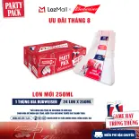 Thùng 24 Lon Bia Budweiser PartyPack Chính Hãng (250ml/lon)
